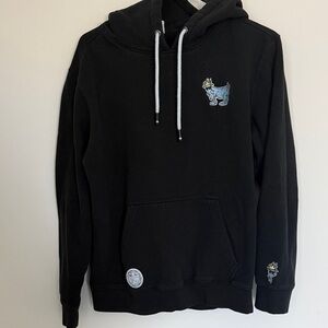 GOAT USA Black Hoodie with Blue Dog Patch